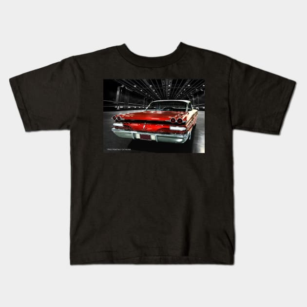 1960 Pontiac Catalina Kids T-Shirt by Burtney